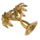 Golden Double Palm Tree Aluminium Candle Stand